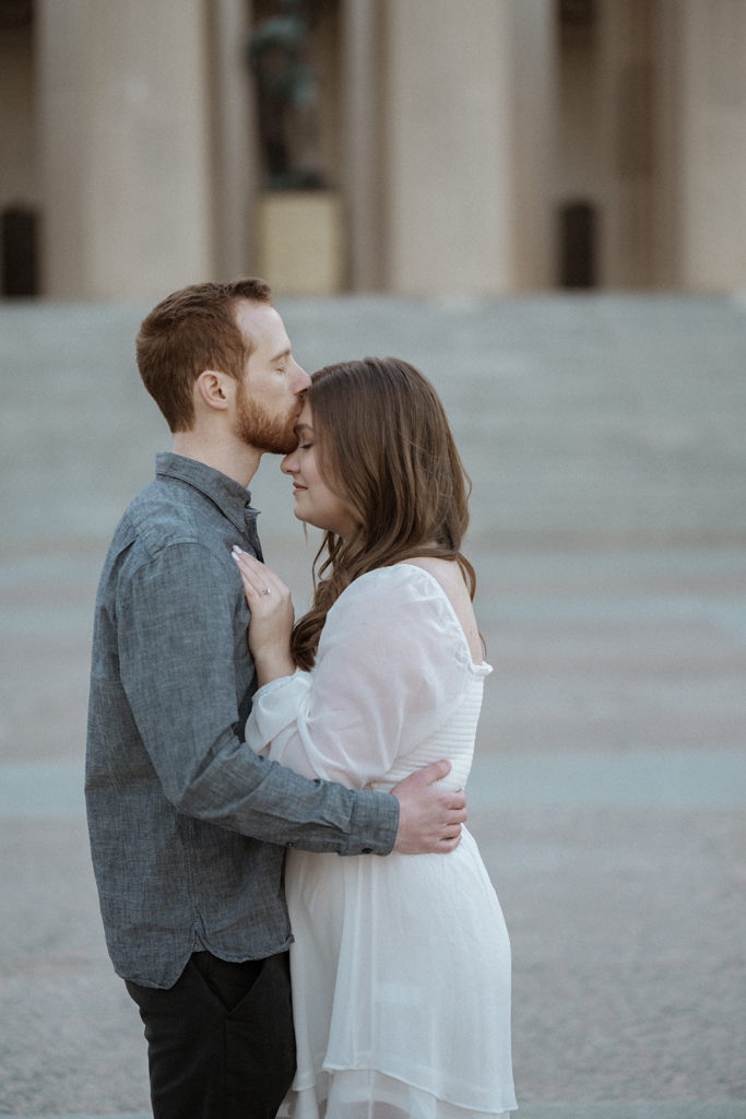 War Memorial Engagement Session with Callie and Josh, Nashville